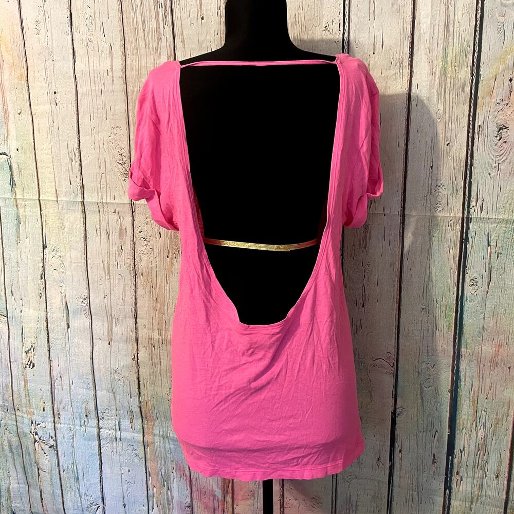 Victoria's Secret PINK Tee Womens XS / S Backless Casual T-Shirt Short Sleeve - Picture 2 of 3